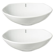 정담 정헌진 이형샐러드볼 중, 백자, 2개입