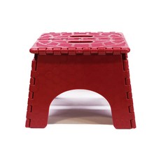 BRPlastic 접이식 다용도 스툴 의자 버건디, 1개