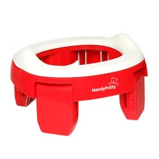 攜帶式孩童馬桶+手提收納袋+清潔袋 3入, 珊瑚粉