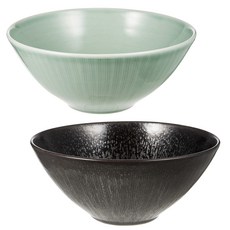 陶瓷碗白+淺綠, 青瓷，黑油, 1套