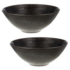 陶瓷碗, 黑油, 2件