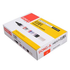 DONG-A 圓頭油性麥克筆 12入, 紅色, 1個