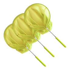 細水不鏽鋼折疊式大型昆蟲網 黃色, 3片