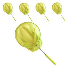 固恩沐 不鏽鋼折疊式大型昆蟲網 黃色, 5入