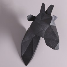 SHUZHE 인테리어소품 기린 벽걸이, 블랙