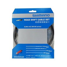 SHIMANO 聚合物塗層變速外殼電纜組, 黑色的, 1套