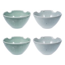 架筷陶瓷碗綠*2+淺綠*2, 混色, 4件