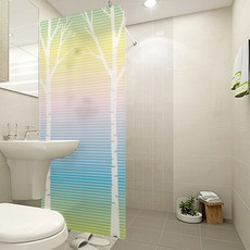 設計森林 浴室窗戶貼紙 北歐風格 SW763, 混合顏色