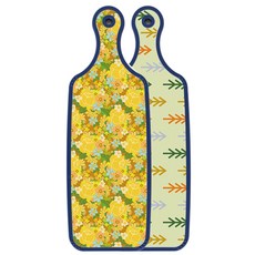 Roem Design Blue Edition 雙面砧板 松木梔子色, 黃色玫瑰藤蔓, 1個