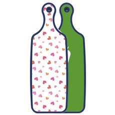 Roem Design 藍色版 盛盤雙面砧板 蔬菜綠, 淡粉紅Love, 1個