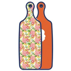 Roem Design Blue Edition 雙面上菜用砧板 泡菜橘, 粉紅玫瑰藤蔓, 1個