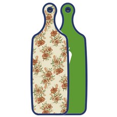 Roem Design 藍色版 盛盤雙面砧板 蔬菜綠, 雙色花朵, 1個