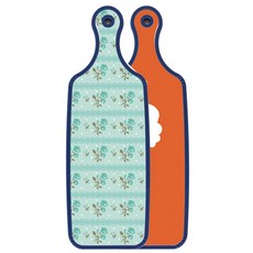 Roem Design 藍色版上菜用雙面砧板 泡菜橘色, 玉色玫瑰, 1個