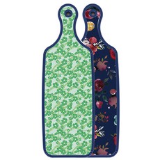 Roem Design Blue Edition 雙面砧板 藍色調花朵, 綠色鳳仙花, 1個