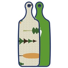 Roem Design 藍色版 盛盤雙面砧板 蔬菜綠, 森林圖案1, 1個