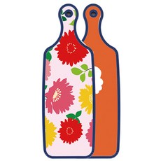 Roem Design 藍色版上菜用雙面砧板 泡菜橘色, 菊花粉紅色, 1個