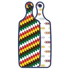 로엠디자인 블루 에디션 서빙 도마 보드 소나무화이트, 5색다이아패턴, 1개