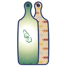 Roem Design 藍色版 雙面托盤砧板 松木色, 蔬菜線條綠色, 1個