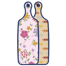 Roem Design 藍色版 雙面托盤砧板 松木色, 浪漫紅色floral淡粉紅色, 1個
