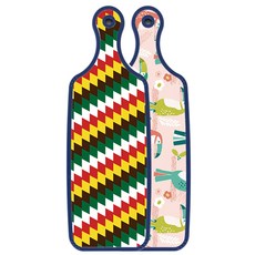 Roem Design Blue Edition 雙面上菜砧板 九官鳥粉紅, 5色鑽石圖案, 1個