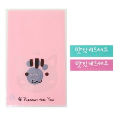 황씨네도시락 비접착 애니멀봉투 고양이 100p + 캘리스티커 맛있게드세요 핑크 50p + 민트 50p, 1세트