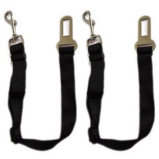 Super Six寵物安全帶安全繩, 黑色的, 2件