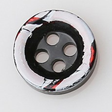 HR大鈕扣 Beirut鈕扣 NO16 11mm, 混合顏色, 12個