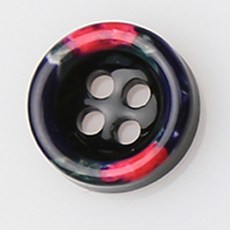 HR大鈕扣 貝魯特鈕扣 NO8 11mm, 混合顏色, 12個