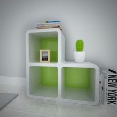 큐빅스2 코너키즈 책장, 그린