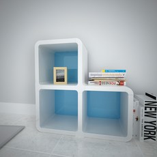 큐빅스2 코너키즈 책장, 블루
