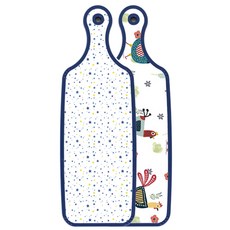 Roem Design Blue Edition 雙面砧板 雞圖案, 藍色星星, 1個