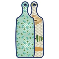 Loem Design 藍色版 雙面設計上菜砧板 森林圖案2, 玉色櫻桃, 1個