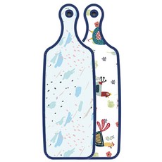 Roem Design Blue Edition 雙面砧板 雞圖案, 印跡玉色, 1個