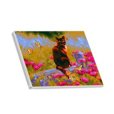 Hello Painting Banhazio 繪畫 DIY 圖稿 蝴蝶與貓09 + 3入隨機出貨, 混合顏色, 1個