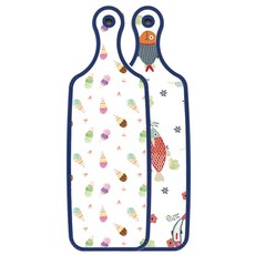 Roem Design Blue Edition 雙面砧板 魚圖案, 冰淇淋, 1個