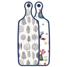 Roem Design Blue Edition 雙面砧板 雞圖案, 樹紋藝術, 1個