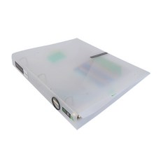 ALPHA Vivid Color Chip D 形環活頁夾 A4 3 孔 3cm, 透明, 1入