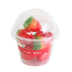 에이치씨엔 투명머핀컵 소 돔뚜껑 50p + 빨강띠지 스티커 우리반홧팅 50p, 1세트