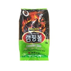 캠핑볼 바베큐 전용 캠핑숯, 1개, 1kg