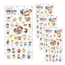 플라잉웨일즈 짱구 투명 스티커, 함께, 4개