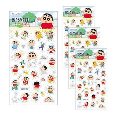 플라잉웨일즈 짱구 투명 스티커, 일상, 4개