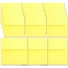 투영디자인 정사각봉투, 옐로우, 15개입