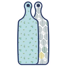 Loem 藍色版盛盤雙面砧板, 玉色花朵格紋, 1個