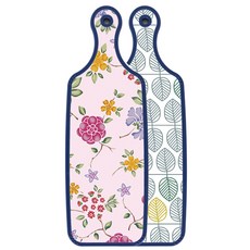 Loem 藍色版盛盤雙面砧板, 浪漫紅色花卉淺粉紅色, 1個