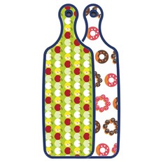 Roem Design Blue Edition 雙面砧板 巧克力甜甜圈, 蘋果嫩綠, 1個