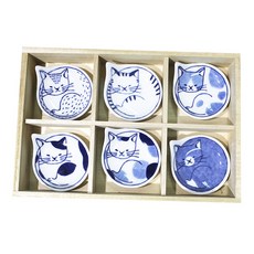 이시마루토게이 하사미 토게이 고양이 작은 접시 6p 세트, 1세트, 단품