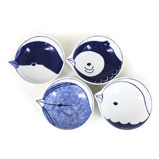 이시마루토게이 하사미 토게이 새모양 볼 4p 세트, 혼합 색상, 1세트