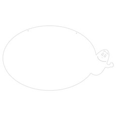 쿠 홈 인테리어 아크릴 메모 보드 MO 63 걸이형 화이트 소, 1개