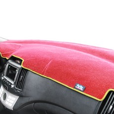 BORN TO ROAD 超值儀表板避光墊 酒紅色布料 黃色線條 + DUB 紙質芳香劑, All New K3 2018年~(有中央)
