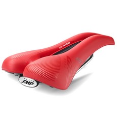 SMP 하이브리드 로드 MTB 출퇴근용 안장, 레드, 1개